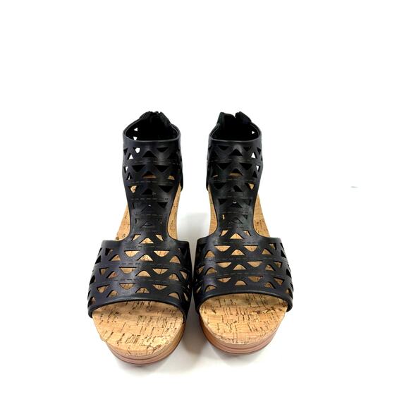 Beartraps Shoes - Baretraps Women's Miriam Wedge Sandals Shoes Black Size 8.5M NWT and BOX